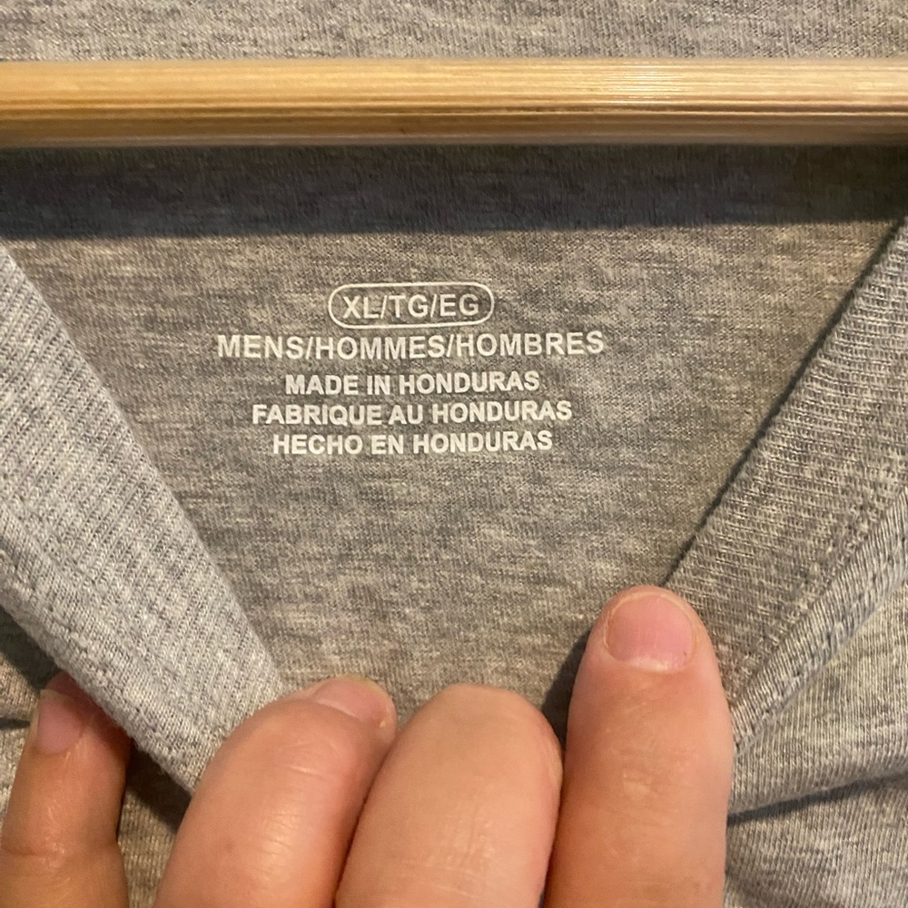Men's Heather Gray V-Neck T-Shirt